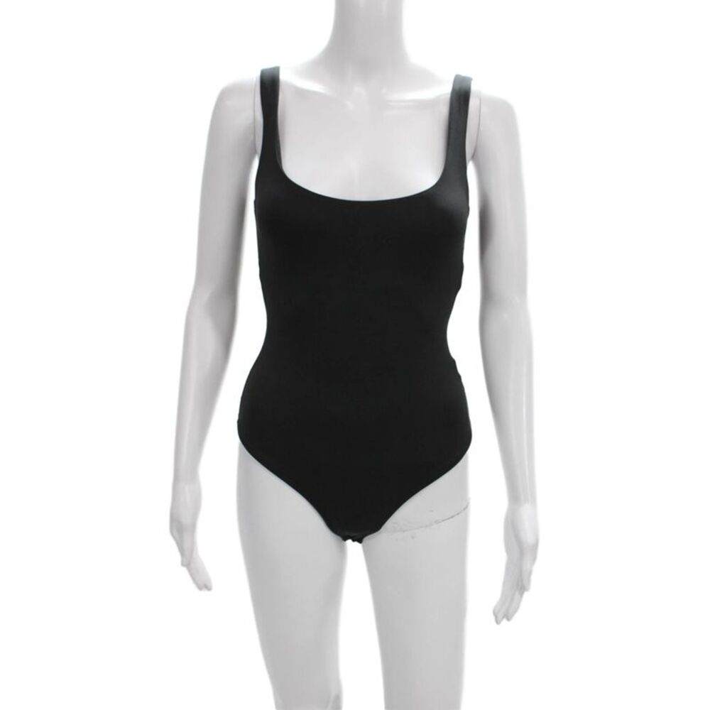 ALIX NYC Womens Black Sleeveless Scoop Neck One Piece Bodysuit Size XS
